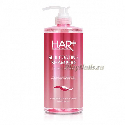 Шампунь Hair+ Silk Coating Shampoo, для сияющего блеска
