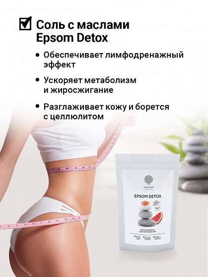 Смесь Epsom Detox, с детокс-эффектом, для ванны